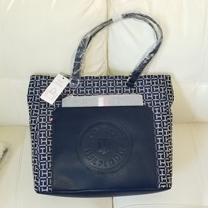 Brand new Tommy Hilfiger tote with wristlet.